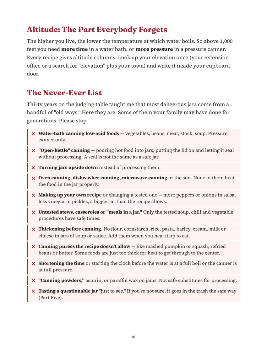 The Never-Ever list